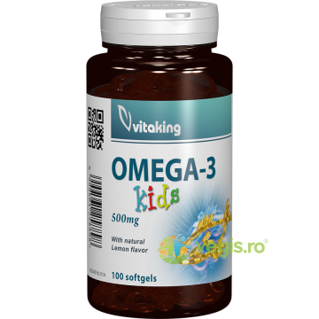 Omega 3 pentru Copii 500mg 100cps