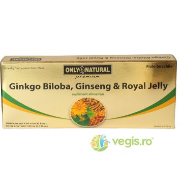 ON Ginkgo Biloba + Ginseng + Royal Jelly 10fiole*10ml 1000+200+300mg