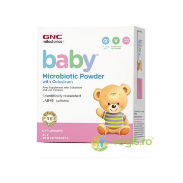 Pudra cu Colostru fara Aroma Milestones Baby Microbiotic 20 pliculete