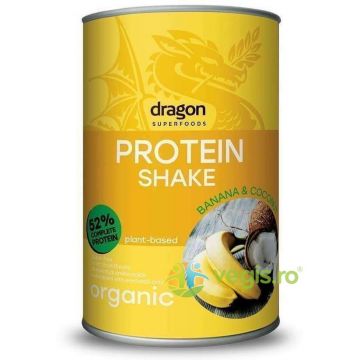 Shake Proteic Banane si Cocos fara Gluten Ecologic/Bio 450g