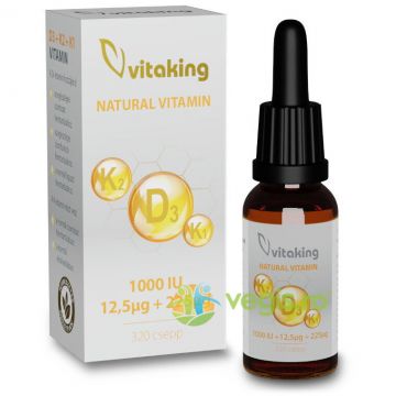 Vitamina K1+K2+D3 1000U.I Picaturi 10ml