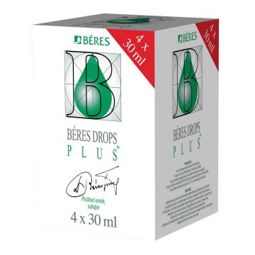 Beres Drops Plus - Picături, 4 flacoane x 30 ml, Beres Pharmaceuticals Co