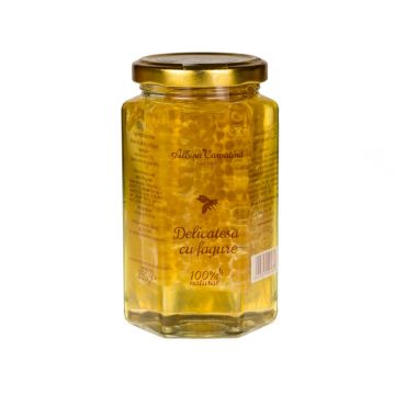 Delicatesa cu fagure Albina Carpatina, 360 g, Apicola