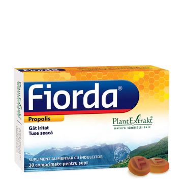 Fiorda cu aromă de propolis, 30 comprimate, Plant Extrakt