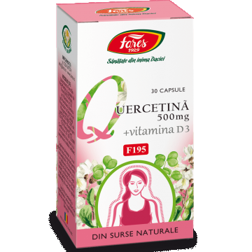 Quercitina + Vitamina D3 (F195), 30 capsule, Fares