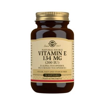 Vitamina E naturală 134 mg, 50 capsule, Solgar