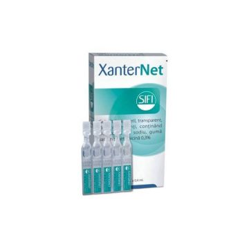 XanterNet gel oftalmic 0.4 ml, 10 flacoane monodoza, Sifi