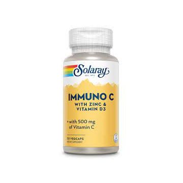 Zinc si Vitamina D3 Immuno C Solaray, 30 capsule, Secom