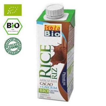 Bautura Bio vegetala din orez cu calciu si cacao 250 ml, Isola