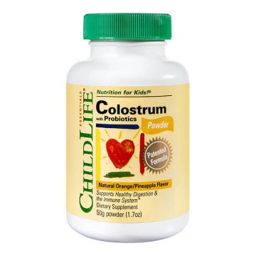 Colostrum cu probiotice Childlife Essentials, 50 g, Secom