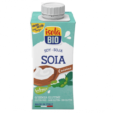 Crema vegetala din soia pentru gatit Isola Bio, 200 ml, AbaFoods