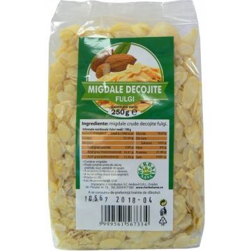 Fulgi de migdale decojite, 250 gr, Herbal Sana