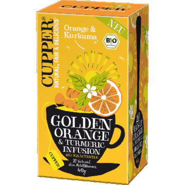 Ceai eco infuzie de portocale si turmeric Cupper, 20 plicuri, Allos Hof