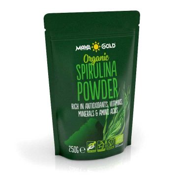 Organic spirulina pulbere, 250 gr, Maya Gold