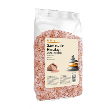 Sare Roz de Himalaya Cristale Iodată, 500 gr, Alevia