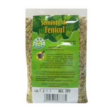 Seminte de fenicul, 100 g, Herbal Sana