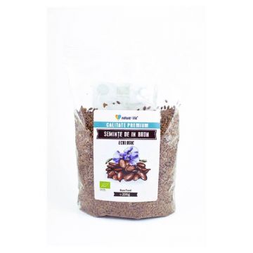 Seminte de in brun ecologic, 250 gr, Nature4Life