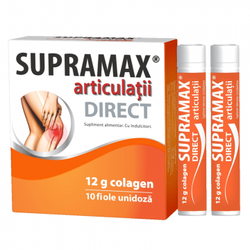 Supramax articulații Direct 12g colagen, 10 fiole, Zdrovit