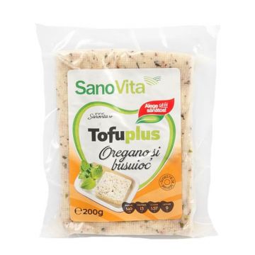 Tofu cu oregano si busuioc, 200 g, Sanovita