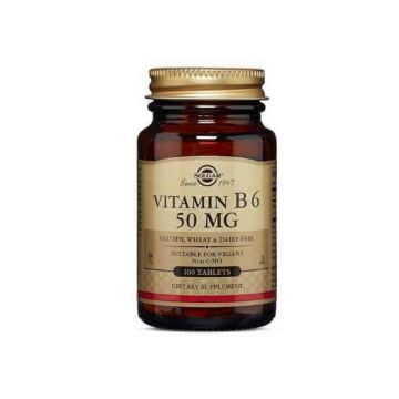 Vitamina B6 50mg, 100 tablete, Solgar