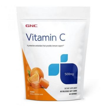 Vitamina C 500 Mg Masticabila, 60 Caramele, GNC