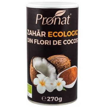 Zahar ecologic din flori de cocos, 270 gr, Pronat
