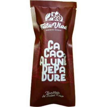Baton raw vegan cu cacao si alune de padure, 45 g, Tata Vlad