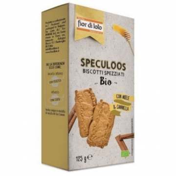 Biscuiti bio cu miere si scortisoara Speculos, 125g, Fior di Loto