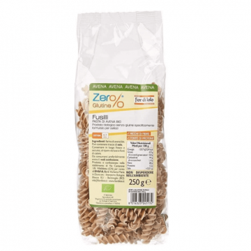 Fusilli din ovaz fara gluten, 250 g, Fior di Loto