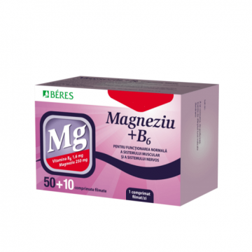 Magneziu + B6, 50+10 comprimate filmate, Beres