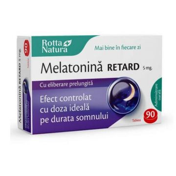 Melatonina Retard, 5mg, 90 tablete, Rotta Natura