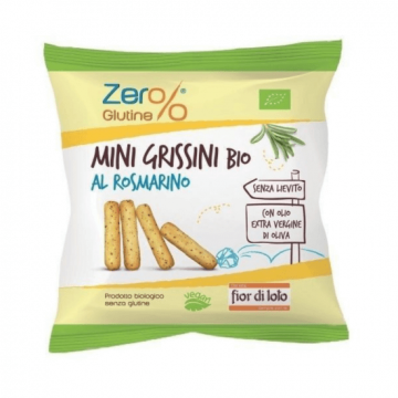 Mini grisine bio cu rozmarin fara gluten, 30 g, Fior di Loto