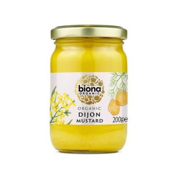 Mustar bio Dijon, 200 g, Biona Organic