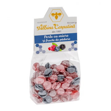 Perle cu miere si fructe de padure, 100 g, Albina Carpatina Perle cu miere si fructe de padure, 100 g, Albina Carpatina