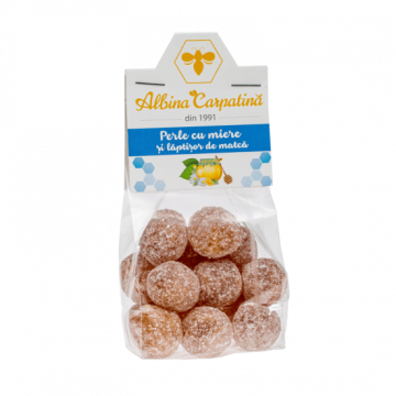 Perle cu miere si laptisor de matca, 100 g, Albina Carpatina