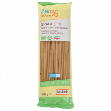 Spaghete eco din orez integral fara gluten, 500g, Fior di Loto