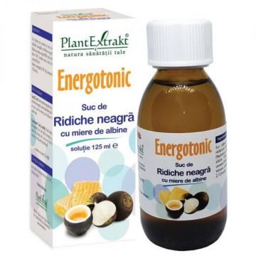 Suc Energotonic de ridiche neagra cu miere de albine, 125 ml, Plant Extrakt
