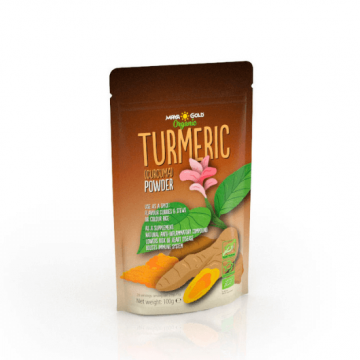 Turmeric pulbere Bio, 100g, Maya Gold