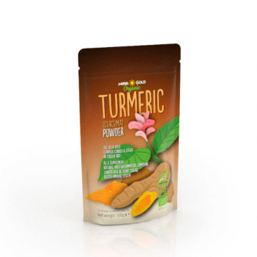Turmeric pulbere Bio, 100g, Maya Gold Turmeric pulbere Bio, 100g, Maya Gold
