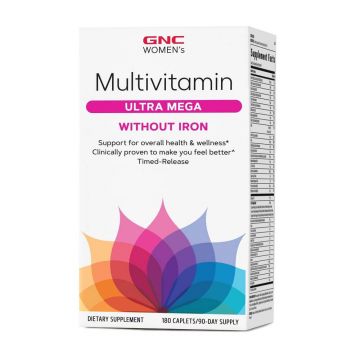 Women's Multivitamine Ultra Mega Fara Fier (202621), 180 tablete, GNC