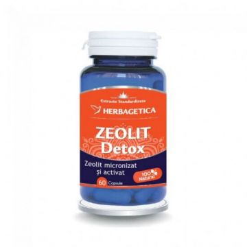 Zeolit Detox, 60 cps, Herbagetica