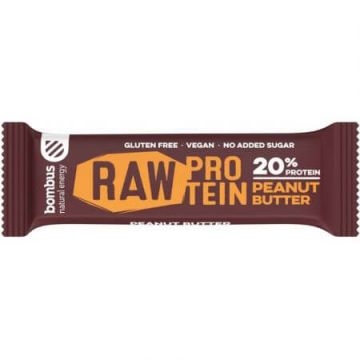 Baton proteic cu crema de arahide, 50 g, Bombus