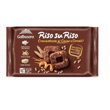 Biscuiti cu cacao si cereale Riso su Riso, 220 g, Galbusera