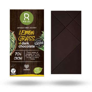 Ciocolata neagra cu lemongrass, 70 gr, Reizl