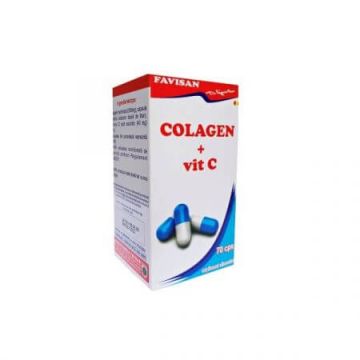 Colagen + Vitamina C, 70 capsule, Favisan