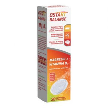 Ostart Balance Mg + B6, 20 comprimate, Fiterman Pharma