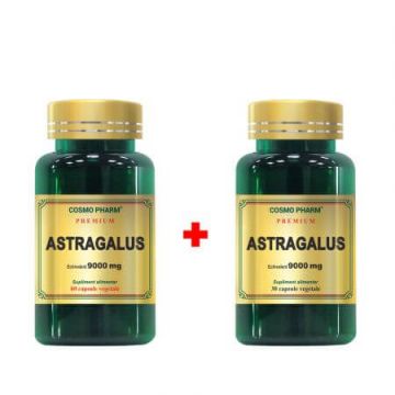 Pachet Astragalus Extract, 9000 mg, 60 + 30 capsule, Cosmopharm