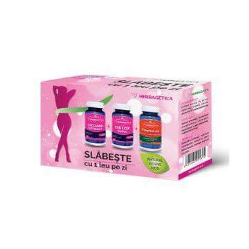 Pachet Cicoare 60 capsule + Detox Suplu 60 capsule + Triphalax 60 capsule, Herbagetica