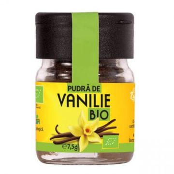Pudra de vanilie bio madagascar, 7.5 g, Rajas
