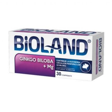 Bioland Ginkgo Biloba 40 mg + Mg 150 mg, 30 comprimate filmate, Bioland